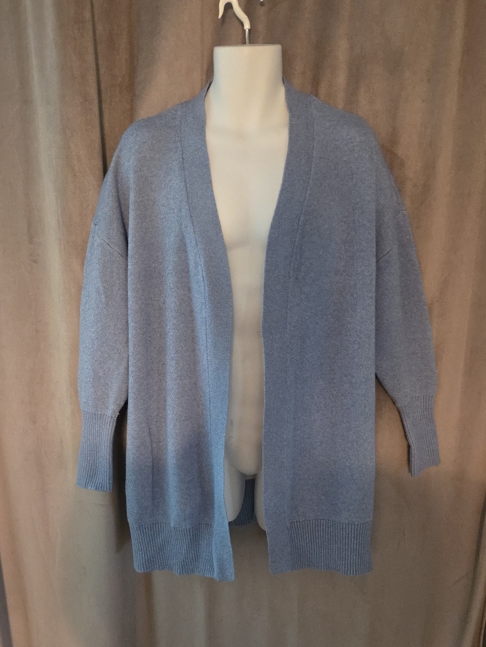 Joe Fresh 3X Light Blue Open-Front Women's Cardigan
